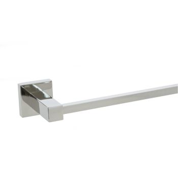 AGUZZO Quadro 600mm Single Towel Rail - Polished Stainless Steel