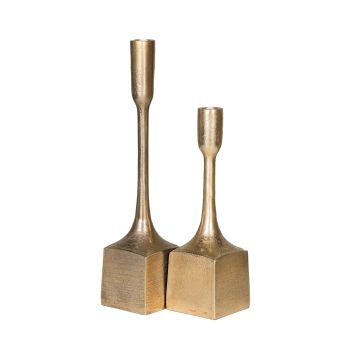 SSH COLLECTION Samuel 39cm Tall Candle Stand - Brass