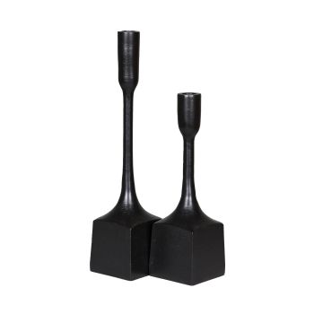 SSH COLLECTION Samuel 29cm Tall Candle Stand - Black