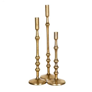 SSH COLLECTION Nova 50cm Candle Stand - Antique Brass