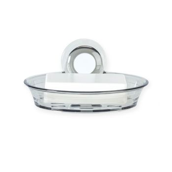 BETTER LIVING Impress Suction Soap Dish - Smoke Grey