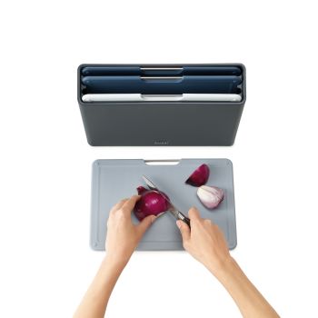 JOSEPH JOSEPH Folio 4 Piece Chopping Board Set - Graphite