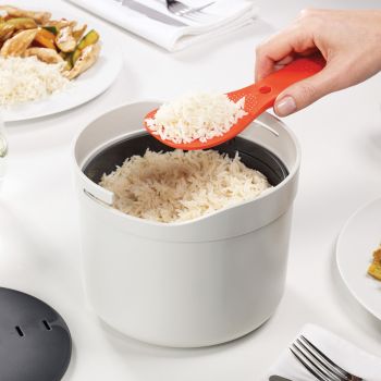 JOSEPH JOSEPH M-Cuisine Microwave Rice and Grain Cooker - Stone/Orange