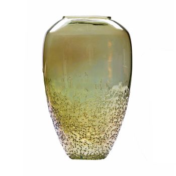 SSH COLLECTION Indi 31cm Tall Glass Vase - Olive Green