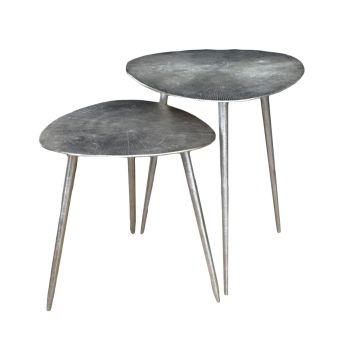 SSH COLLECTION Revival 46cm Wide Side Table - Nickel