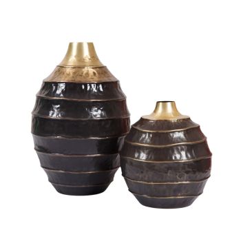 SSH COLLECTION Cocoon Small 30cm Tall Vase - Brass