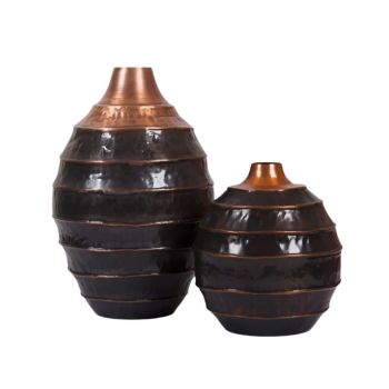 SSH COLLECTION Cocoon Small 30cm Tall Vase - Copper