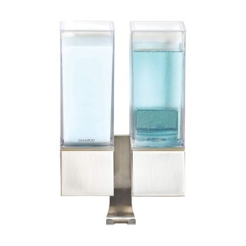 BETTER LIVING Linea 2 x 355ml Double Shower Dispenser - Brushed Nickel