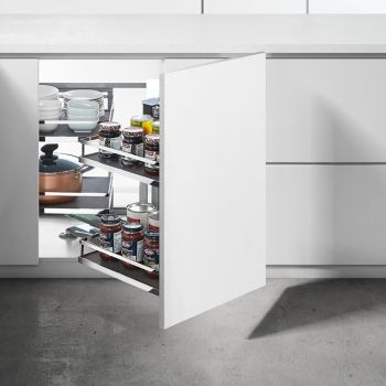HIGOLD Diamond Magic Corner Pull Out Right Opening Kitchen Storage (for 90cm Blind Corner)