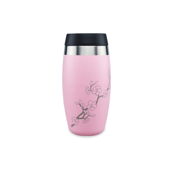 OHELO 400ml Tumbler with Etched Blossoms - Pink