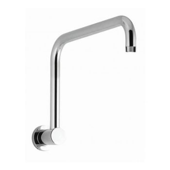 VALE Wall Mounted Round Goose Neck Shower Arm - Chrome