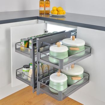 ELITE Galley Magic Corner II Pull-Out Kitchen Corner Storage