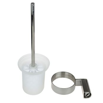 VALE Fluid Wall Mounted Toilet Brush Holder - Polished Stainless Steel