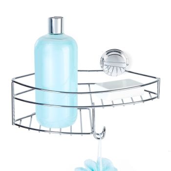 BETTER LIVING Kroma Stick N Lock Combo Shower Basket - Chrome 