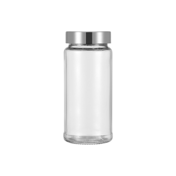 Set of 4 SHERVIN VERKIL Gravity Grinder Glass Jars and Lids