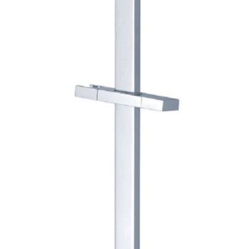 VALE Square Shower Rail with Integrated Inlet - Chrome