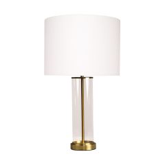 CAFE LIGHTING East Side Table Lamp - Brass with White Shade