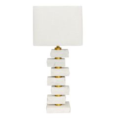 CAFE LIGHTING Hamburg Marble Table Lamp - White