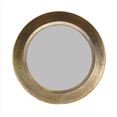 SSH COLLECTION Zandra 90cm Wide Round Wall Mirror - Antique Brass