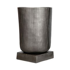 SSH COLLECTION Fluted 47cm Tall Pot - Antique Grey