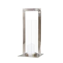 SSH COLLECTION Toren 41cm Tall Hurricane Lamp - Polished Nickel