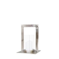 SSH COLLECTION Toren 26cm Tall Hurricane Lamp - Polished Nickel