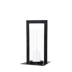 SSH COLLECTION Toren 34cm Tall Hurricane Lamp - Matte Black