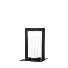 SSH COLLECTION Toren 26cm Tall Hurricane Lamp - Matte Black