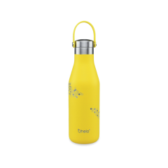 OHELO 500ml Drink Bottle with Etched Bees - Yellow