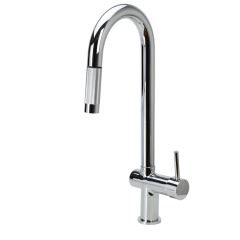 VALE Superb Pull Out Goose Neck Kitchen Mixer Tap - Chrome