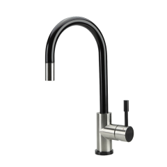 SWEDIA Klaas Stainless Steel Kitchen Mixer Tap w Pull-Out - Brushed Black Satin