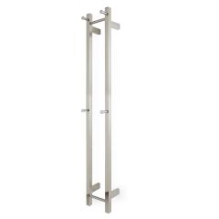 AGUZZO Ezy Fit Vertical Bottom Wired Heated Double Towel Rail - Brushed Nickel