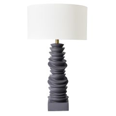 CAFE LIGHTING Mendoza Table Lamp - Grey with White Shade