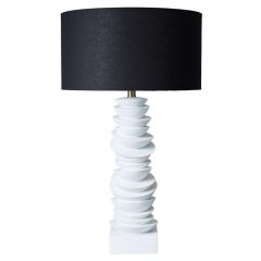 CAFE LIGHTING Mendoza Table Lamp - White with Black Shade
