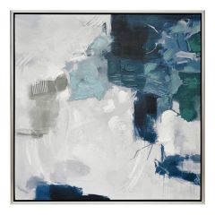 CAFE LIGHTING 'Ms Verne Blue Series' Enhanced Canvas Print