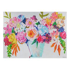 CAFE LIGHTING 'Bright Florals' Enhanced Canvas Print