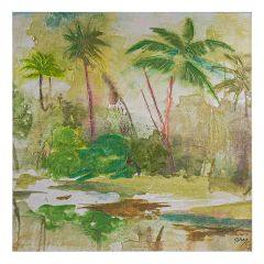 CAFE LIGHTING 'Calm Oasis Series I' Enhanced Canvas Print