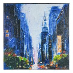 CAFE LIGHTING 'City Nights' Enhanced Canvas Print