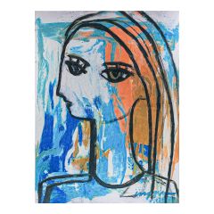 CAFE LIGHTING 'Gaze' Enhanced Canvas Print