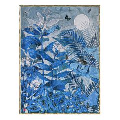 CAFE LIGHTING 'Jungle Blues Series III' Enhanced Canvas Print