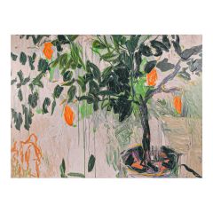 CAFE LIGHTING 'Lemon Tree' Enhanced Canvas Print