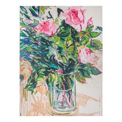 CAFE LIGHTING 'Romantic Bouquet' Enhanced Canvas Print