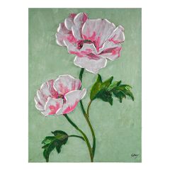 CAFE LIGHTING 'White Poppy' Enhanced Canvas Print