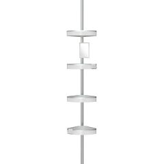 BETTER LIVING HiRise 4 Tension Shower Caddy with Mirror - Mist Grey