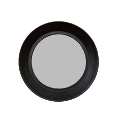 SSH COLLECTION Zandra 61cm Wide Round Wall Mirror - Black