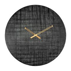 SSH COLLECTION Criss Cross 61cm Wide Round Wall Clock - Black