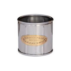 SSH COLLECTION Heritage Collection Tall Single Bottle Coaster - Nickel with Gold Emblem