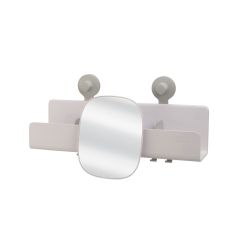 JOSEPH JOSEPH EasyStore Large Shower Shelf with Removable Mirror - White