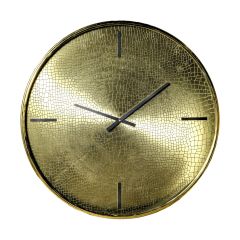 SSH COLLECTION Croco 41cm Wide Round Wall Clock - Gold
