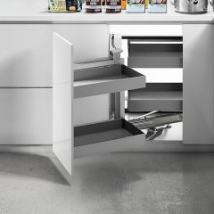 HIGOLD Shearer Magic Corner Pull Out Left Opening Kitchen Storage (for 90cm Blind Corner)